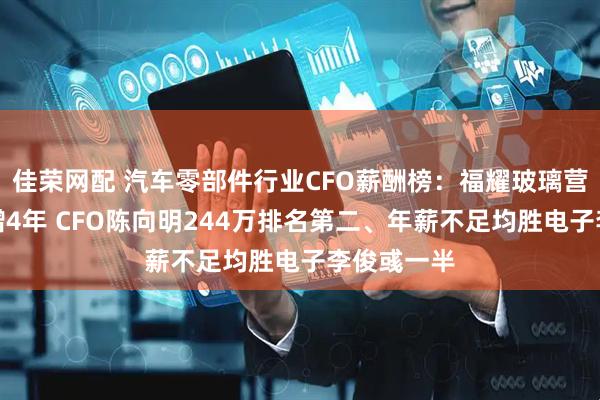 佳荣网配 汽车零部件行业CFO薪酬榜：福耀玻璃营收净利连增4年 CFO陈向明244万排名第二、年薪不足均胜电子李俊彧一半